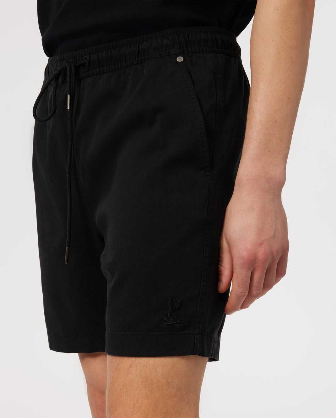 Short Psycho Bunny Willis Stretch Tencel Short Noir Homme | GPN-36965210